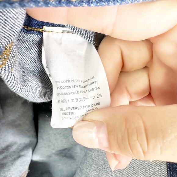 J. Crew Womens Denim Apron Dress Sleeveless Button Front Medium Wash 4 NWT - Picture 7 of 9